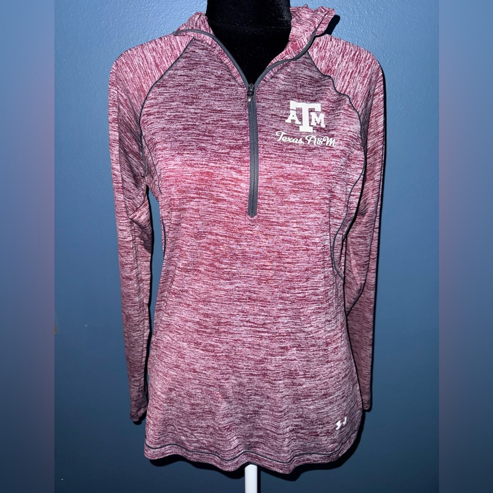 Texas A&M Under Armour Semi-Fitted Half Zip Top